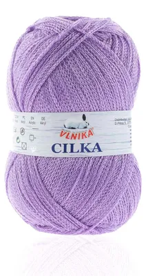 100g Strickgarn CILKA by VLNIKA Klassikgarn Strickwolle mit Schimmereffekt, lila