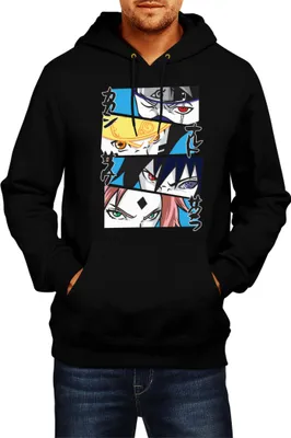 Produktbild von Herren Kapuzenpullover Naruto Team 7 05, Man M / Schwarz