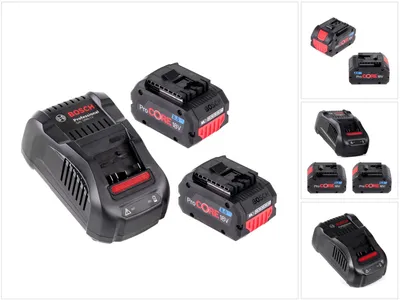 Immagine prodotto di Set di avviamento Bosch con 2 batterie ProCORE 18 V 8,0 Ah Professional ( 1600A016GK ) e caricabatterie GAL 1880 CV
