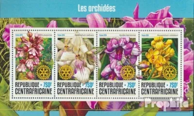 Produktbild von Briefmarken Zentralafrikanische Republik 2016 Mi 6450-6453 Kleinbogen (kompl. Ausgabe) postfrisch Rotary und Orchideen