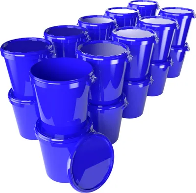 Produktbild von Eimer mit Deckel 30 L | Vorratseimer | Lebensmittelecht Blau | Hobbock | 20 Stück