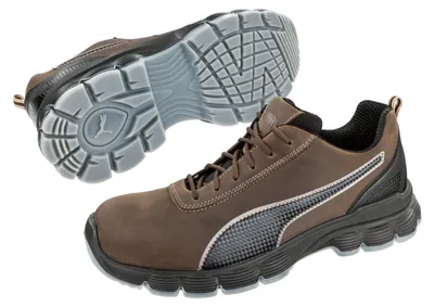 Imagen del producto de Zapatos de seguridad Puma, modelo CONDOR LOW S3L ESD FO SR, color marrón, talla 41, referencia 640542
