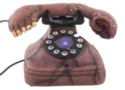 Produktbild von Halloween Deko-Telefon mit Sound und Licht, batteriebetrieben, 23x13x13 cm