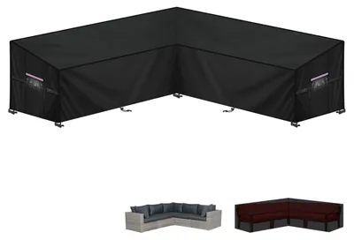 Produktbild von Wasserdichte Gartenmöbelhülle - L-förmige Hülle - 235x235x100/65cm