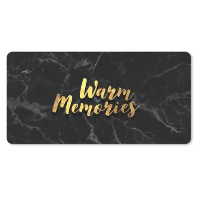 Produktbild von MuchoWow® Mauspad Mousepad Zitat - Erinnerung - Gold - Marmor 60x30 cm - Mousepads - Maus Mat - Pad - Mausunterlage - Nachhaltig