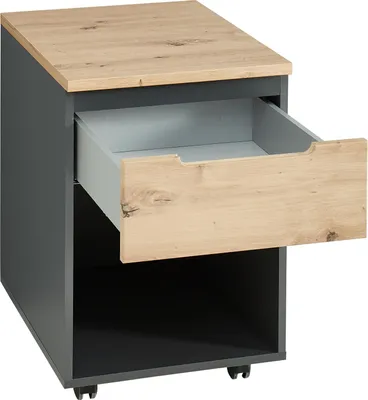 Komplettbüro MEMPHIS IV 8-teilig Front Artisan Eiche Korpus Graphit