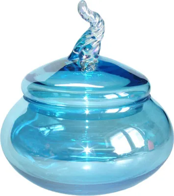 Produktbild von Glasdose aquamarine Jozy Art Queen 18 cm