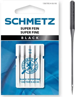 Produktbild von SCHMETZ Black Super-Fein-Nadeln | 130/705 H-SU XS 70/10