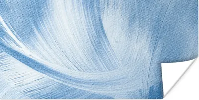 Produktbild von MuchoWow® Poster Blau - Acrylfarbe - Gestaltung 80x40 cm - Wanddeko