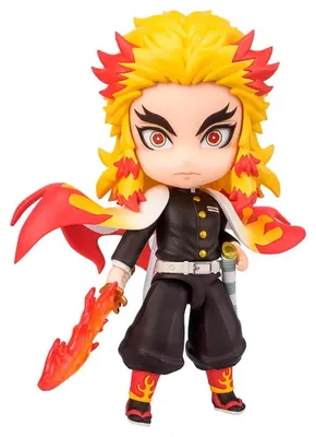 Productafbeelding van Tamashii Nations Demon Slayer Figuarts Mini Kyojuro Rengoku, Vuurademhaling, 9 cm, Meerdere kleuren, Meerdere kleuren, One Size