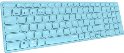 Produktbild von Rapoo 00215871, Volle Größe (100%), Kabellos, RF Wireless + Bluetooth, QWERTY, Schwarz