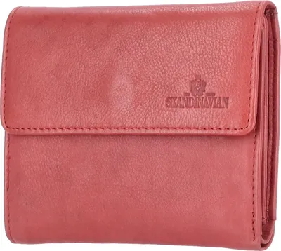 Produktbild von The Skandinavian Brand Damen Lederbörse Red