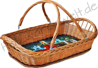 Produktbild von YULKA Weidentablett NATURMOTIVE Tablettkorb Korbtablett Tablett Serviertablett