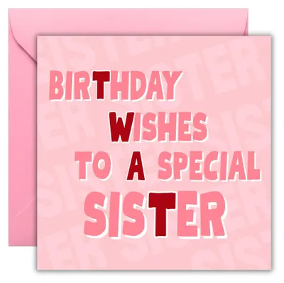 Imagen del producto de Tarjeta de cumpleaños divertida para hermana, con un toque irreverente