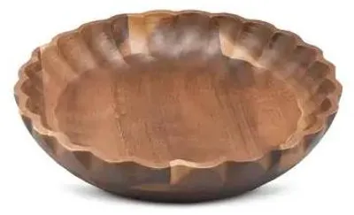 Image de FLORI plateau en bois d’acacia Ø 20 cm, bord relevé 4 cm