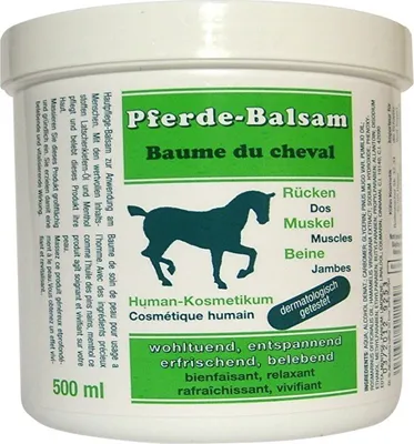 Produktbild von 500ml Pferdebalsam mit Latschenkiefer-Öl und Menthol