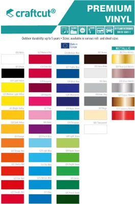 Produktbild von craftcut - Farbkarte Vinylfolien in glänzend