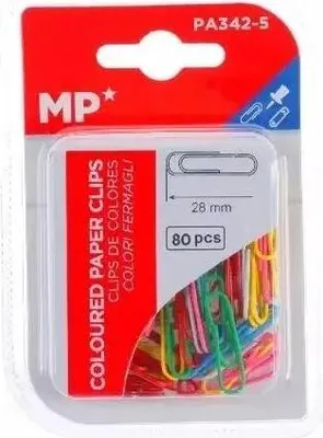 Obrázok produktu pre Spinacz biurowy 28mmx80szt kolorowe