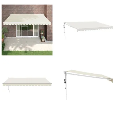 Obrázek produktu pro vidaXL Elektrická markýza s klikou 4,5x3 m - Markýzy - Markýzy - Zatahovací markýzy - Zatahovací markýzy