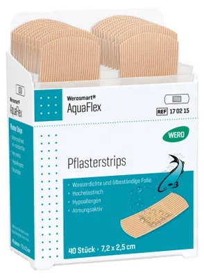 Produktbild von AquaFlex Pflasterstrips, 7,5 x 2,5 cm, 40 Stk