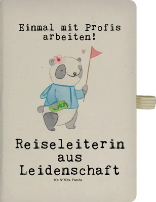 Produktbild von Mr. & Mrs. Panda Skizzenbuch Reiseleiterin Leidenschaft - Transparent - Geschenk, Adressbuch, Reisetagebuch, Journal, Tagebuch, notizbuch, A5