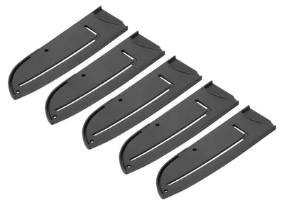5er Set Messerschutzhüllen für 7 Zoll Santoku Messer, PP, Schwarz