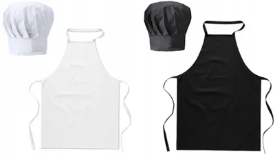 Produktbild von HaftNadruk Kochschürzen- und Kochmützen-Set für Paare Weihnachts-Geschenk