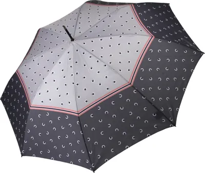 Produktbild von Perletti Regenschirm Stockschirm Damen Automatik Ornamente grau