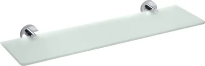 Produktbild von BOMEGA Glasablage Glas Messing Chrom poliert 600x55x130 mm für Bad & Küche >> zum Bohren