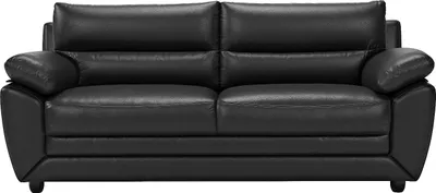 Produktbild von Vente-unique MANOA, Wohnzimmer, Schwarz, 3 Sitz(e), Schwarz, Polyurethan, Schwarz