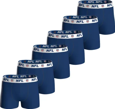 Produktbild von NFL Herren Boxershorts, 6er Pack - NFL Shield 6Pack Boxers, Baumwoll-Stretch, Logobund Dunkelblau XL