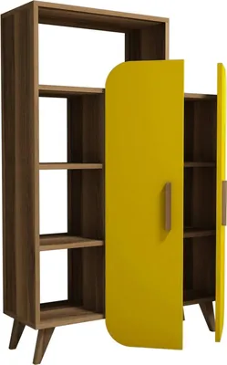 Immagine prodotto di Agni - Libreria, 90x32x132h cm Marrone Noce, 5 Ripiani