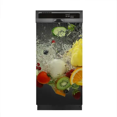 Produktbild von Aufkleber sticker 45x80 cm Dekorative folie Spülmaschine - Gemüse und Früchte Wasser