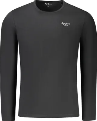 Image de T-shirt manches longues noir durable pour hommes Slim Fit avec impression, Taille : XL Couleur : Nero