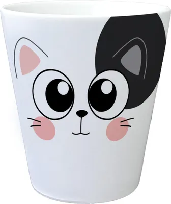 Produktbild von Katzen Blumentopf mit schwarzer Katze