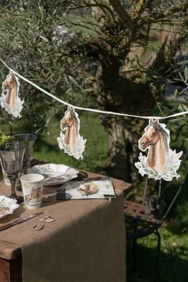 Produktbild von Pferde Springreiten Wimpelkette Girlande