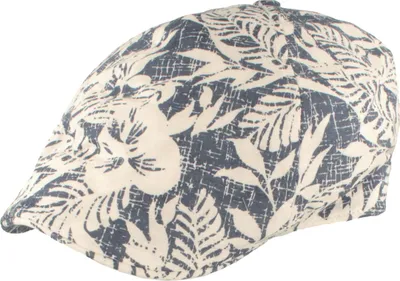 Sommerliche Duck Cap mit floaralen Print von Hut-Breiter in blau