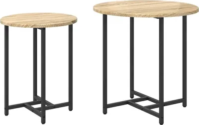 Obrázok produktu pre Sada 2 ks odkladacích stolíkov vidaXL, dub Sonoma a čierna
