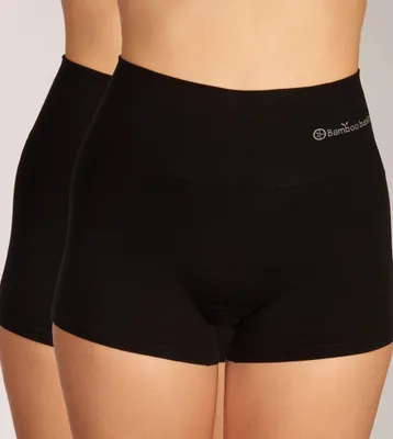 Image de Bamboo Basics shorty lot de 2 seamless knitted light control boxershort black femmes