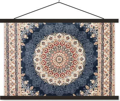 Produktbild von MuchoWow® Textilposter Persische Teppiche - Teppiche - Mandala 120x80 cm mit schwarzem Rahmen - Wanddeko