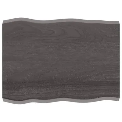 Image de vidaXL Plateau de table 80x60x(2-4) cm Bois massif traité bord d'arbre