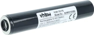 Produktbild von vhbw Akku kompatibel mit Pelican Streamlight 76502, 76514, 76521, 76522, 76524, 76600, 76601, 76602 Taschenlampe Kopflampe (1800 mAh, 3,6 V, NiMH)