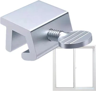 Immagine prodotto di 4 chiusure di sicurezza per finestre scorrevoli - chiavistello di sicurezza, linguetta per vetro, fermo di sicurezza | sistema di chiusura a prova di bambino per finestre scorrevoli orizzontali, robusto dispositivo di sicurezza