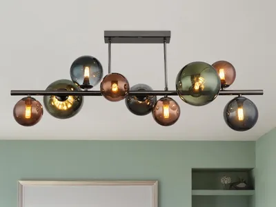 Produktbild von Globo Lighting Deckenleuchte Metall grau matt, 9x G9 LED