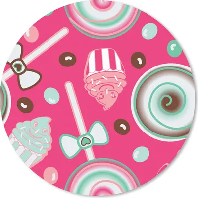 Produktbild von MuchoWow® Mauspad Mousepad Design - Bonbon - Rosa 20x20 cm - Mousepads - Maus Mat - Pad - Mausunterlage - Schreibtischmatte