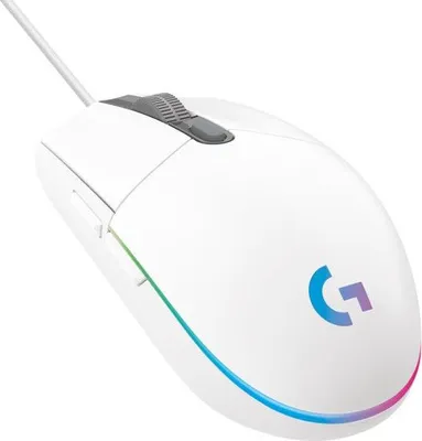 Immagine prodotto di Mouse da gioco con cavo Logitech G203 LIGHTSYNC, sensore 8000 DPI, RGB personalizzabile, bianco