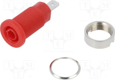 Immagine prodotto di 1 connettore a banana da 24,5 mm, 24A, rosso, 1000 VDC, connettore a banana placcato in stagno, modello FCR73575B