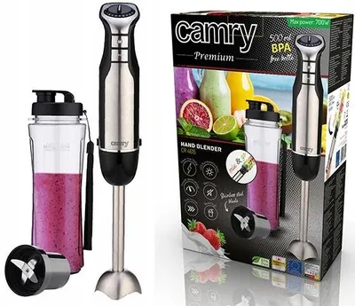 Zdjęcie produktu dla Blender ręczny do smoothie 700w + bidon 500ml Camry cr 4615