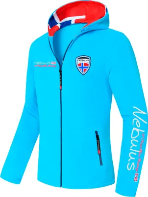 Zdjęcie produktu dla Kurtka polarowa Nebulus SCHWEDEN men, ciepła kurtka polarowa, z długim zamkiem błyskawicznym, P4601 - men, malibu blue, L