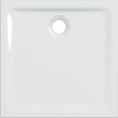 Image de Receveur céramique GEBERIT Renova - 80 x 80 extra-plat à poser/encastrer - 00721800000AG3